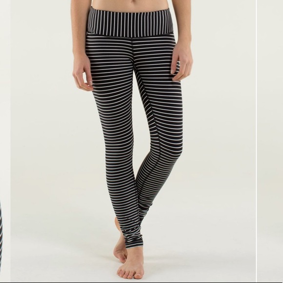 lululemon athletica Pants - Lululemon Wunder Under Pant
Stripe Black White